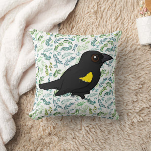 Coussin Oiseau-noir à épaules jaunes