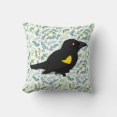 Coussin Oiseau-noir à épaules jaunes (Recto)