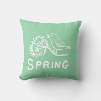 Coussin oiseau,printemp