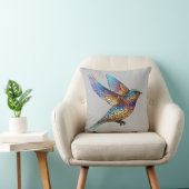 Coussin Oiseau rapide multicolore "aviateur gracieux" (Chaise)