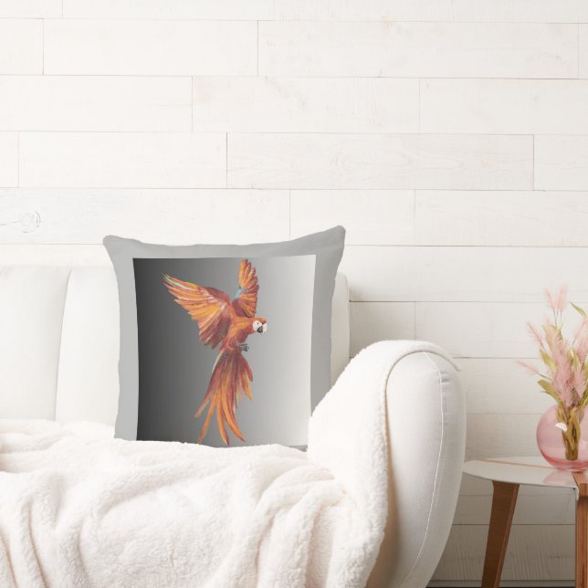 Coussin Oiseau Rouge (Canapé)