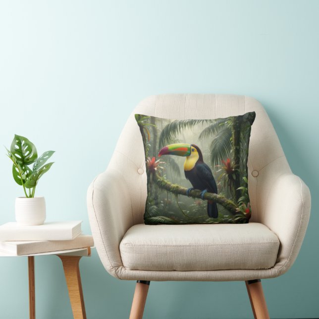 Coussin Oiseau Toucan (Chaise)