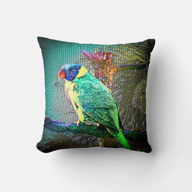 Coussin Oiseau tropical 1Design (Recto)