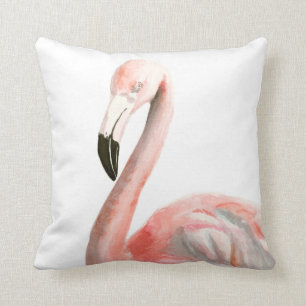Coussin Oiseau tropical de Flamant rose