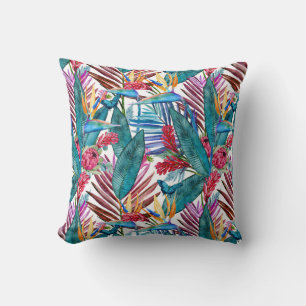 Coussin Oiseau Tropical De Paradis