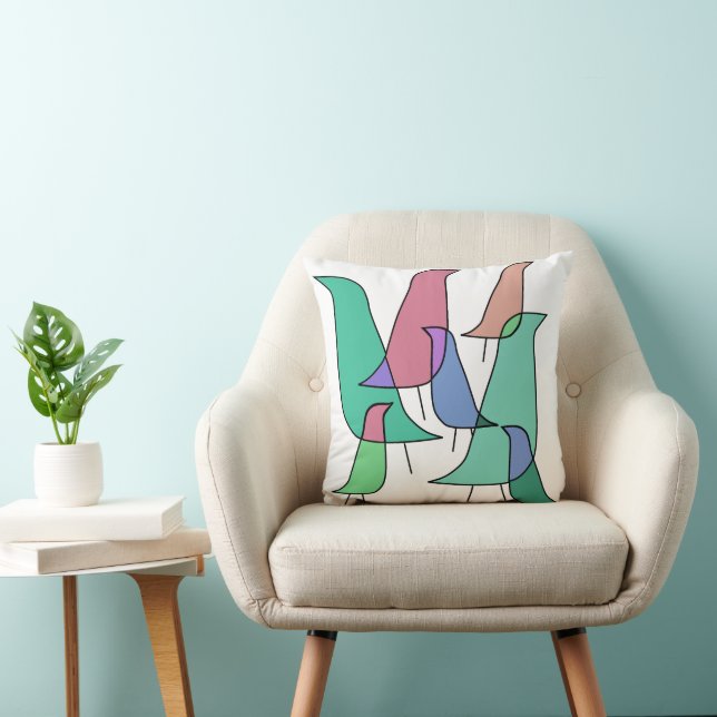 Coussin Oiseaux (Chaise)