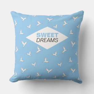 Coussin Oiseaux blancs.