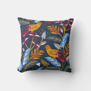 Coussin Oiseaux colorés