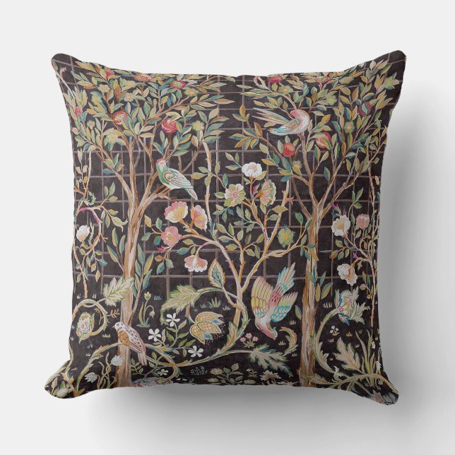 Coussin Oiseaux dans le Jardin des Fleurs, William Morris (Recto)