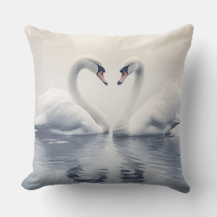 Coussin Oiseaux de cygne faune sauvage Art coloré