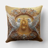 Coussin Oiseaux de mariage Bagues & Amour (Verso)