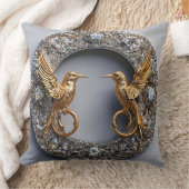 Coussin Oiseaux de mariage dorés Oiseaux romantiques de l' (Couverture)