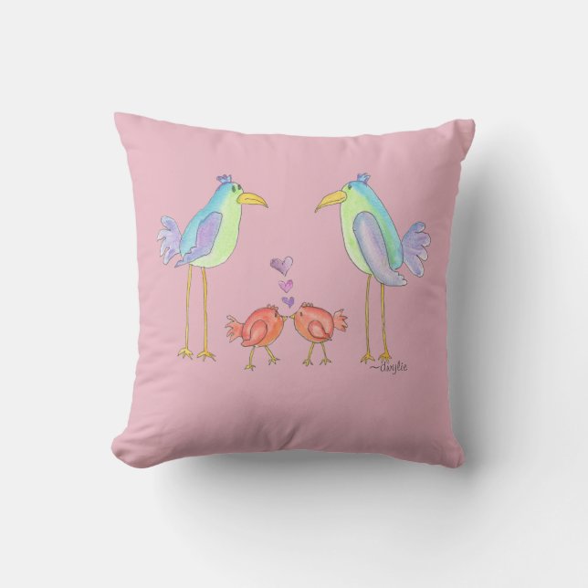 Coussin Oiseaux de même plumage (Recto)