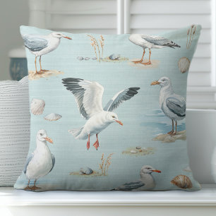 Coussin Oiseaux de mer Lancer l'oreiller