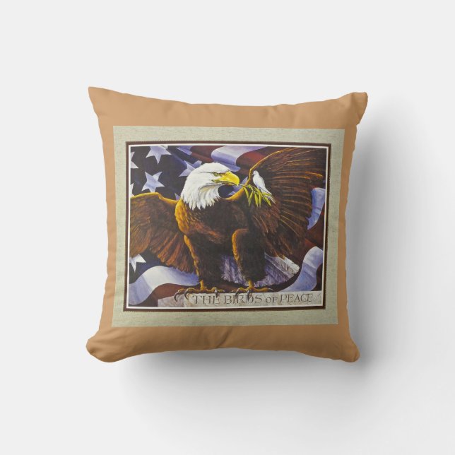 Coussin Oiseaux de paix (Recto)