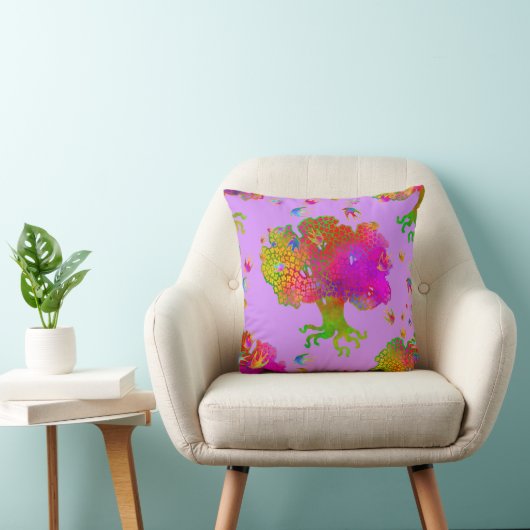 Coussin Oiseaux des arbres vêpres (Chaise)