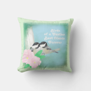 Coussin Oiseaux d'une plume Meilleurs amis pour toujours J