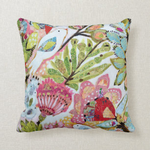Coussin Oiseaux en papier II