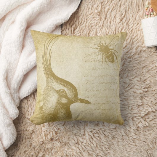 Coussin Oiseaux et abeilles Vintages (Couverture)