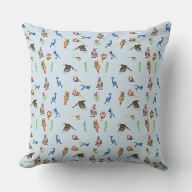 Coussin Oiseaux et fleurs (Recto)