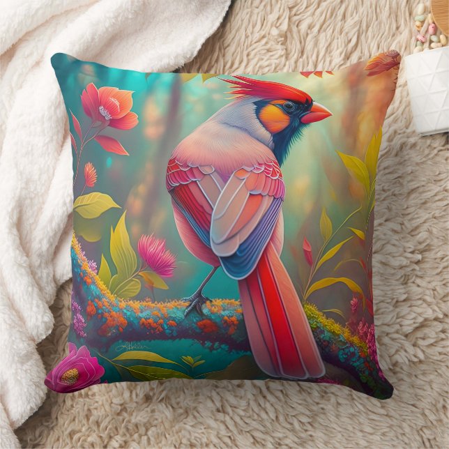 Coussin Oiseaux Fantastiques Cardinal Mâle (Couverture)