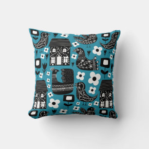 Coussin Oiseaux floraux de Socando