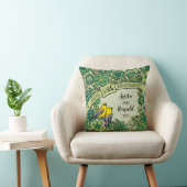 Coussin Oiseaux floraux verts personnalisés de (Chaise)