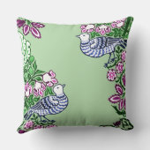 Coussin Oiseaux folkloriques Fleurs Acorns (Verso)