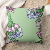 Coussin Oiseaux folkloriques Fleurs Acorns (Couverture)