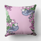Coussin Oiseaux folkloriques Fleurs Acorns (Verso)