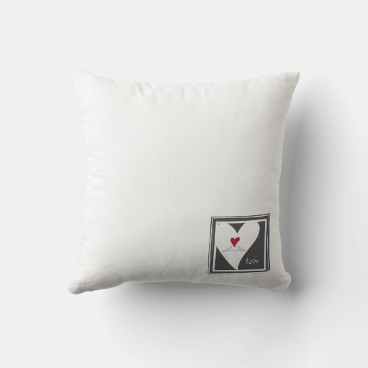 Coussin Oiseaux modernes simples personnalisés en amour Co (Verso)