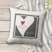 Coussin Oiseaux modernes simples personnalisés en amour Co