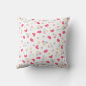 Coussin Oiseaux roses et Coeurs d'Amour (Verso)