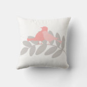 Coussin Oiseaux roses et gris (Verso)