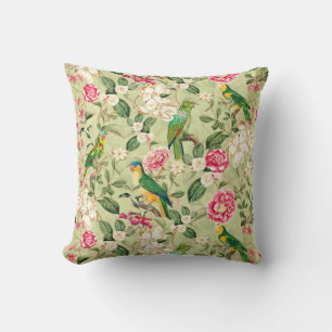 Coussin oiseaux tropicaux
