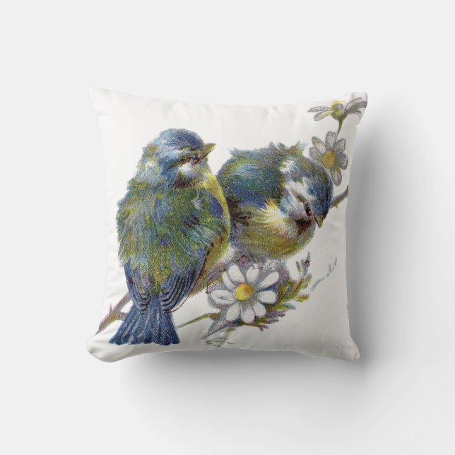 Coussin Oiseaux vintages (Recto)