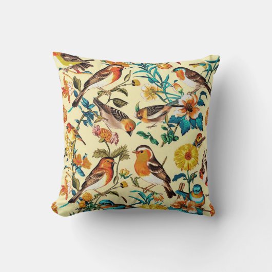 Coussin Oiseaux vintages (Recto)