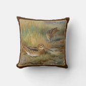 Coussin Oiseaux vintages illustrés, Oiseaux (Recto)