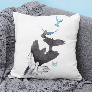 Coussin Oiseaux volants Illusion de l'ombre à la main Cool