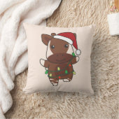 Coussin Okapi Noël Animaux d'hiver Vacances Okapis (Couverture)