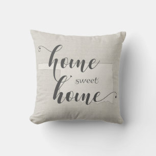 Coussin Oklahoma - Home Sweet Home burlap look