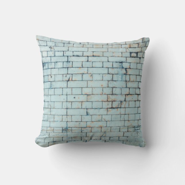 Coussin Old dirty white brick wall backgroundabstract, age (Recto)