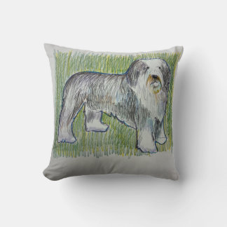 Coussin Old English Sheepdog Throw Pillow