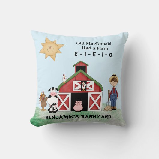 Coussin Old McDonald avait une ferme (Recto)