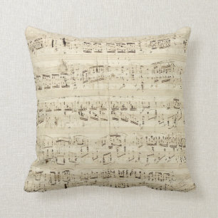 Coussin Old Music Notes - Chopin Music Sheet