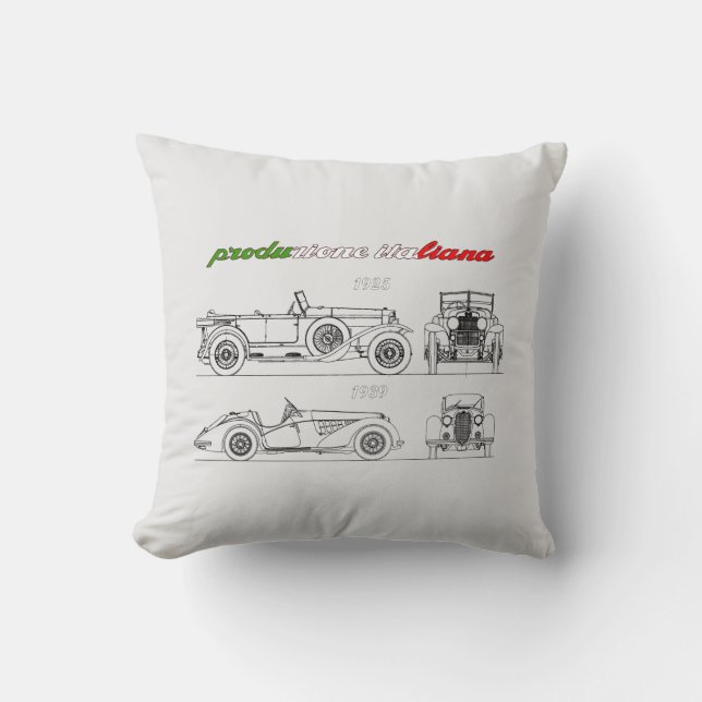 Coussin Oldtimer Amore Motore Alfa Romeo (Recto)