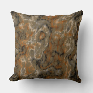 Coussin Olive Abstrait