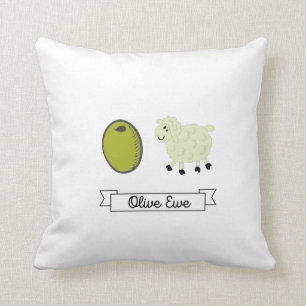 Coussin Olive Ewe (I Love You) Jetez l'oreiller