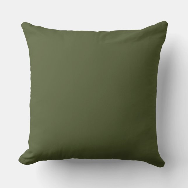Coussin Olive foncé Armée Vert couleur moderne seulement 4 (Recto)