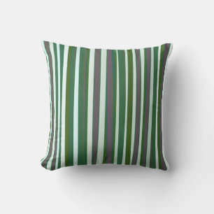 Coussin Olive Green Peinture acrylique Abstraite rayée